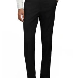 Louis Philippe Black Slim Fit Checks Trousers-picture-27