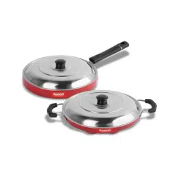 Sumeet Elegant Design Red Aluminium Cookware Set-image-82