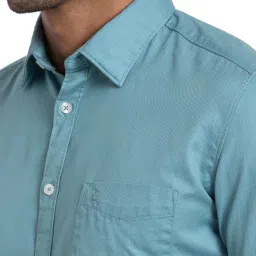 Parx Blue Slim Fit Shirt image 5