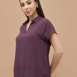 Fame Forever By Lifestyle Wine Regular Fit Polo T-Shirt image 3