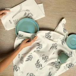 ellementry White & Black 100 % Cotton Printed Dish Towel - Set of 2-picture-24