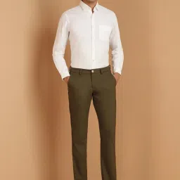 Allen Solly Green Slim Fit Trousers image 4