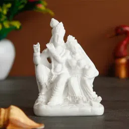 eCraftIndia White Radha Krishna Handcrafted Polyresin Idol-picture-33