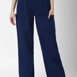 Forever 21 Navy Straight Fit Trousers-picture-22