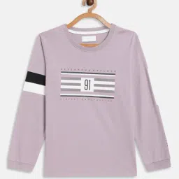 Octave Kids Lilac Printed Full Sleeves T-Shirt-image-30