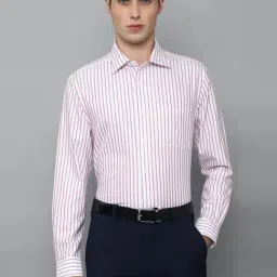 Louis Philippe Permapress White Cotton Regular Fit Striped Shirt-picture-34