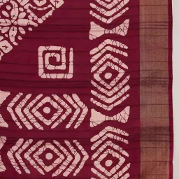 Saree Mall Magenta Silk Self Saree with Blouse Piece image 5