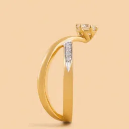 Westside X Pome Classic Comet Gold Plated Lab Diamond Solitaire Ring image 2