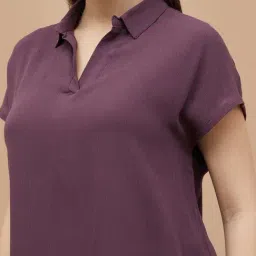 Fame Forever By Lifestyle Wine Regular Fit Polo T-Shirt image 5