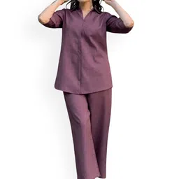 ALLEN WEAVE Shirt Collar Tunic With Trousers-picture-37