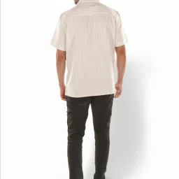 celio Celio* Ray Ecru Regular Fit Striped Shirt image 5