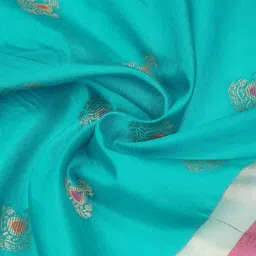 House of Pataudi Woven Design Jacquard Zari Banarasi Saree With Blouse Piece image 3