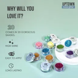 C2P PROFESSIONAL MAKEUP Uptown Loose Glitter Juicy Lime 21 - 3 gm image 4