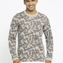Basics Grey Cotton Muscle Fit Printed T-Shirt-picture-15