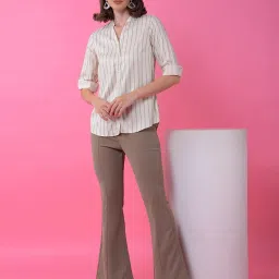 Crimsoune Club White Regular Fit Embroidered casual trousers , Buy, Trousers, India, Tata CLiQ image 5