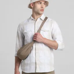 Jack & Jones Cloud Dancer Cotton Regular Fit Checks Shirt-picture-11