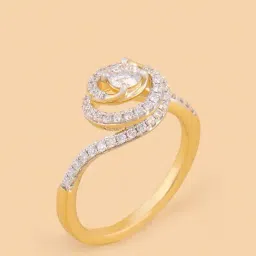 Westside X Pome Spiral Swirl Gold Plated Lab Diamond Solitaire Ring-picture-18