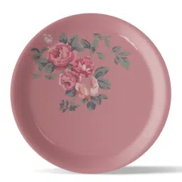 Nestroots English Rose & leaf Printed Multicolor Porcelain Wall Plate image 5