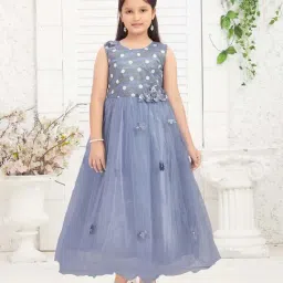 Aarika Kids Grey Applique Gown-picture-20