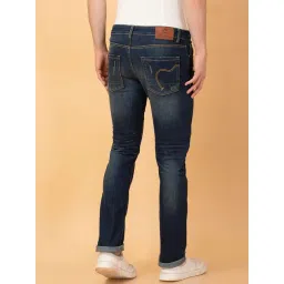 Being Human Navy Blue Cotton Slim Fit Solid Jeans image 2