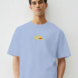 MaverIQ Printed Round Neck Drop-Shoulder Sleeves Oversized Organic Cotton T-shirt-picture-29