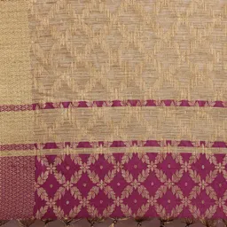 Mitera Purple & Golden Geometric Woven Design Saree image 5