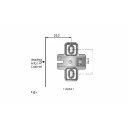 Ebco 45° Cross Corner Hinge Euro Type Nickel Plated Finish, Size 35 mm, EH45 (Set of 2) image 3