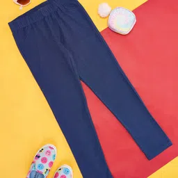 Pantaloons Junior Solid Leggings - Blue-picture-13
