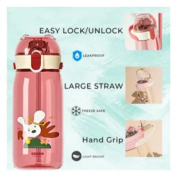AKN TOYS Water Bottle for Kids Water Bottle with Sipper  - 550 ml( Color may vary) image 2