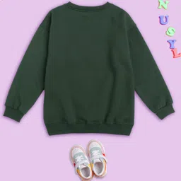 NUSYL Full Sleeves Solid Sweatshirt -  Green image 3