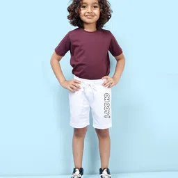 NUSYL Oh Boy Printed Shorts - White image 4