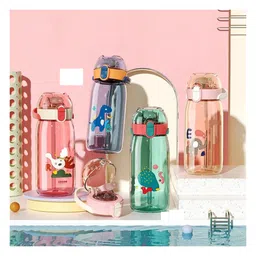 AKN TOYS Water Bottle for Kids Water Bottle with Sipper  - 550 ml( Color may vary) image 3