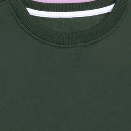 NUSYL Full Sleeves Solid Sweatshirt -  Green image 4