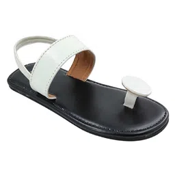 The Madras Trunk Colour Blocked Slip On Sandals - Black & White image 4