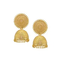 PRIVIU Gold-Plated Dome Shaped Jhumkas image 5