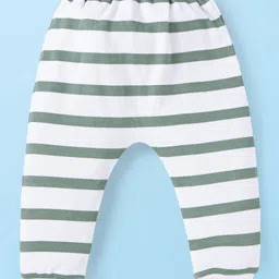 Babyhug Disney Interlock Knit Full Length Diaper Leggings With The Lion King Graphics Pack of 3 - Grey White & Yellow image 5