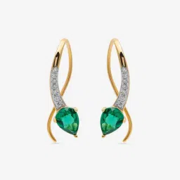 Westside X Pome Trillion Emerald Wave Gold Plated Lab Diamond Earrings-picture-33