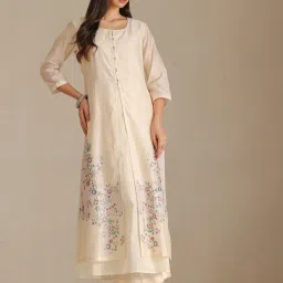 Soch Off White Chanderi Embroidered Suit Sets image 5