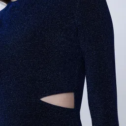 Cover Story Navy Slim Fit Bodycon Dress image 5