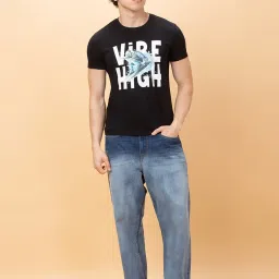 Being Human Black Slim Fit Printed T-Shirt image 5