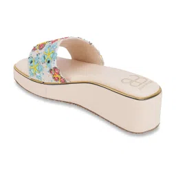 Glam Story Women's Masakali Off White Casual Wedges image 5