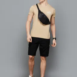BOSSINI Black Regular Fit Cotton Cargo Shorts image 5