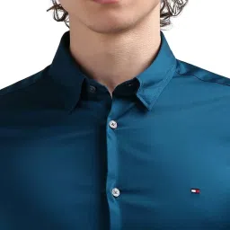 Tommy Hilfiger Teal Slim Fit Shirt image 5