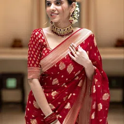 BerMondsey Woven Design Zari Banarasi Saree image 3