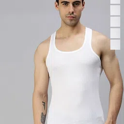 CAVENDERS Pack Of 6 Pure Cotton Basic Vests White Pure CottonDno-v241st-image-49