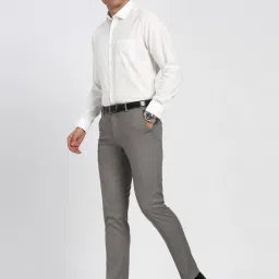 Peter England White Cotton Regular Fit Shirt image 5