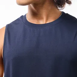 Bewakoof Navy Blazer Relaxed Fit Solid Vest image 5