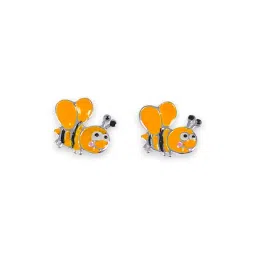 Taraash 925 Sterling Silver Honey Bee Enamel Pendant & Stud Earring Set for Kids, Girls image 5