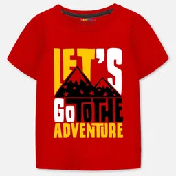 YK X Trampoline Boys Pack Of 3 Typography Printed Cotton Round Neck T-shirts image 3