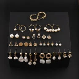 TheVineGirl Women 20 Pair Contemporary Studs Earrings image 3